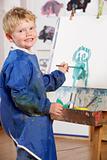 Young Boy Painting