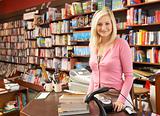 Female bookshop proprietor