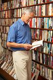 Male customer in bookshop 