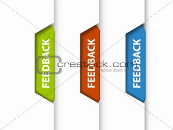 Feedback tabs on the edge of the (web) page