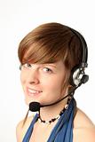 women with headset