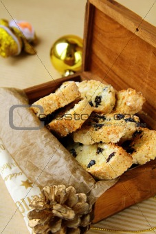traditional Italian biscotti cookies with almonds