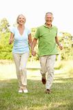 Mature couple walking in countryside