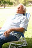 Senior Man Relaxing In Park
