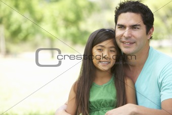 Father And Daughter In Park