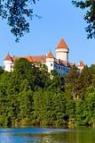 Konopiste Castle in Czech Republic and pond