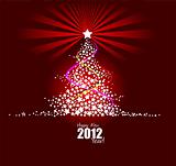 Christmas - New Year midnight background. Greeting card. Vector 