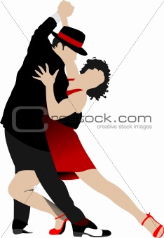 Couple dancing a tango