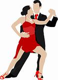 Couple dancing a tango