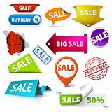 Vector Collection of colorful sale elements