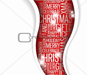 Vector Abstract Christmas card - season words