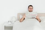 Man reading a newspaper