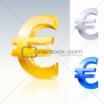 Abstract euro sign