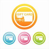 colorful gift cards signs