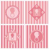 cute pink baby pacifiers backgrounds
