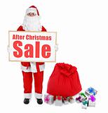 Santa claus and  with After Christmas Sale inscription