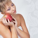 Bride with apple
