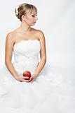 Bride with apple