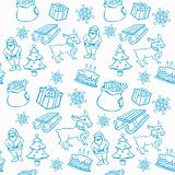 seamless background with christmass items