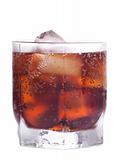 Cold cola with ice