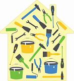 House tools (icons), vector illustration