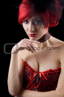 Gothic woman in corset