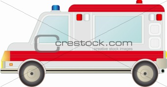 ambulance car isolated
