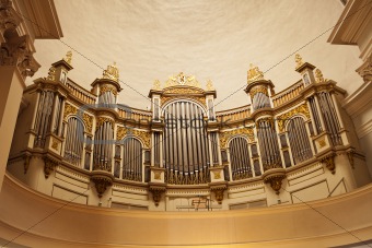 Pipe Organ In Cathedral