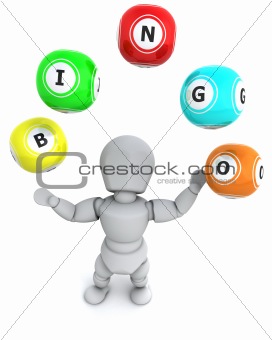 white man with bingo balls