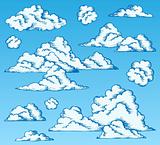 Clouds drawings on blue sky 1