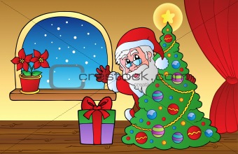 Santa Claus indoor scene 2