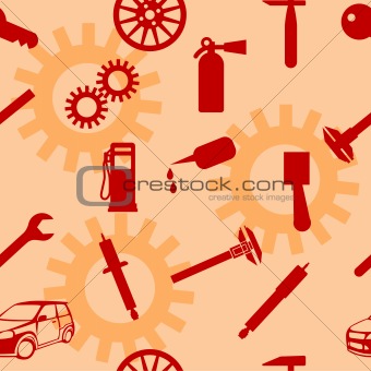 Auto Car Repair Service Icon Symbol. 