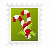 christmas post stamp