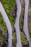 Mountain road from above