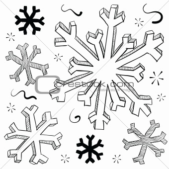 Snowflake drawings