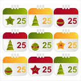 christmas calendar icons
