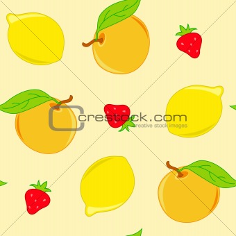 seamless pattern with lemon and orange 