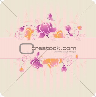 floral background with roses