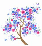 blue flowering tree 