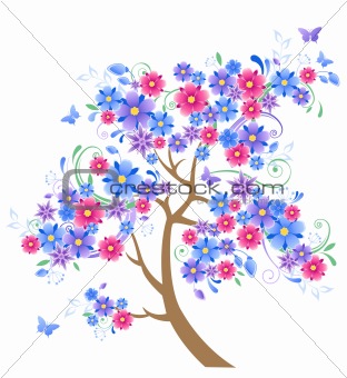 blue flowering tree 