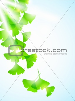 floral background with leaves