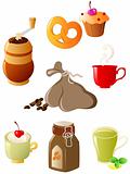 set of coffee and tea icons