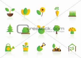Different Plants and gardening Icons