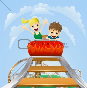 Thrilling roller coaster ride
