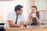 Couple taking a coffee break together