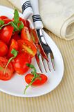 salad of fresh tomatoes with basil