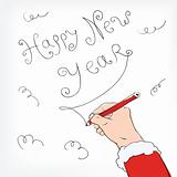 Happy New Year congratulation from Santa Claus
