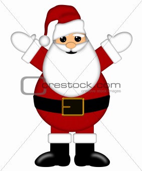 Santa Claus Isolated on White Background