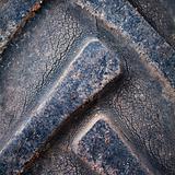 Closeup texture of dirty tractor tyres