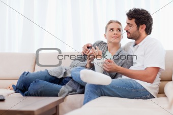 Couple having a cup of coffee